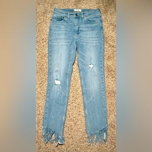 We The Free | Skinny Fringe Denim Jeans | Size 27